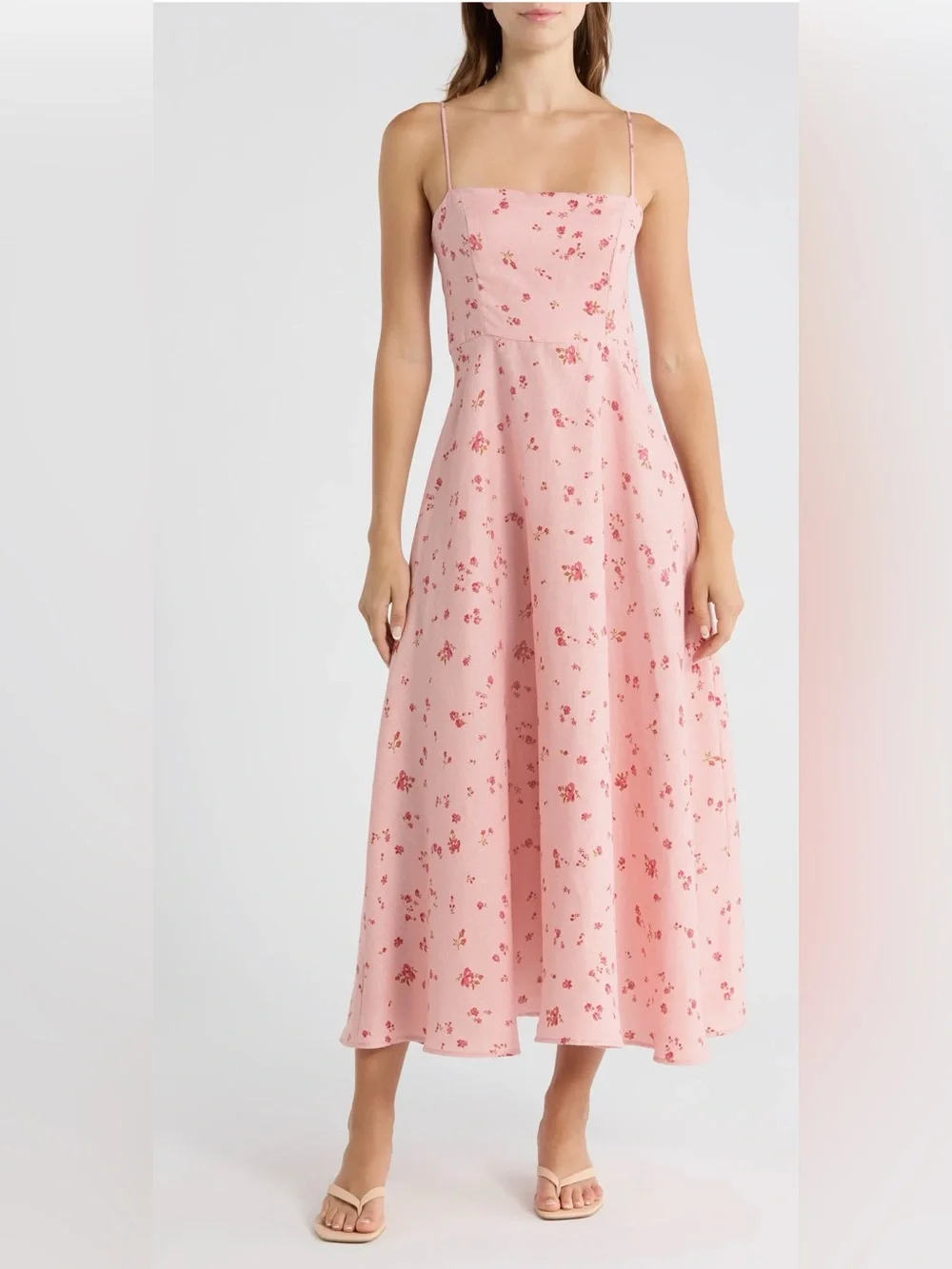 NWT! Reformation Monette Strapless Linen Midi Dress